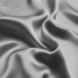 Silver 100% Pure Mulberry Silk Fabric 19mm 44" Width Pre - Cut Silk Fabric - NOCHKA