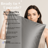 Silver 100% Pure Mulberry Silk Pillowcase - Envelope - NOCHKA