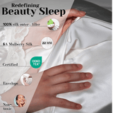 Silver 100% Pure Mulberry Silk Pillowcase - Envelope - NOCHKA