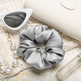 Silver Regular Scrunchie – 100% Pure Mulberry Silk, Perfect for All Hair Types - NOCHKA