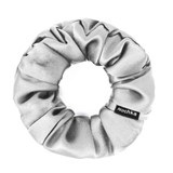 Silver Skinny Scrunchie – 100% Pure Mulberry Silk, Perfect for All Hair Types - NOCHKA
