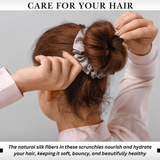 Silver Skinny Scrunchie – 100% Pure Mulberry Silk, Perfect for All Hair Types - NOCHKA