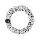 Silver Ultra Skinny Scrunchie – 100% Pure Mulberry Silk, Perfect for All Hair Types - NOCHKA
