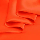 Spicy Orange 100% Pure Mulberry Silk Fabric 19mm 44" Width Pre - Cut Silk Fabric - NOCHKA