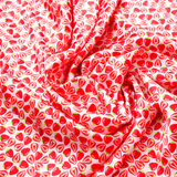 Strawberry Print 100% Pure Mulberry Silk Fabric 19mm 54" Width Pre - Cut Silk Fabric - NOCHKA