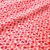 Strawberry Print 100% Pure Mulberry Silk Fabric 19mm 54" Width Pre - Cut Silk Fabric - NOCHKA