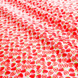 Strawberry Print 100% Pure Mulberry Silk Fabric 19mm 54" Width Pre - Cut Silk Fabric - NOCHKA