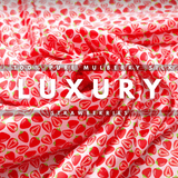 Strawberry Print Ultra - Skinny Silk Scrunchies (Set of 5) - NOCHKA