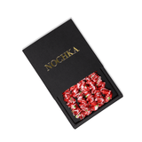 Strawberry Print Ultra - Skinny Silk Scrunchies (Set of 5) - NOCHKA