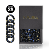 Sun and Moon Ultra - Skinny Silk Scrunchies (Set of 5) - NOCHKA