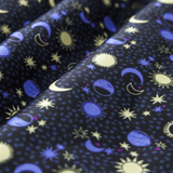 Sun & Moon Print 100% Pure Mulberry Silk Fabric 19mm 54" Width Pre - Cut Silk Fabric - NOCHKA