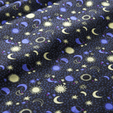 Sun & Moon Print 100% Pure Mulberry Silk Fabric 19mm 54" Width Pre - Cut Silk Fabric - NOCHKA