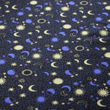 Sun & Moon Print 100% Pure Mulberry Silk Fabric 19mm 54" Width Pre - Cut Silk Fabric - NOCHKA