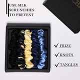 Sun & Moon Ultra - Skinny Silk Scrunchies (Set of 5) - NOCHKA