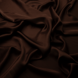 Super Dark Brown 100% Pure Mulberry Silk Fabric 19mm Cut - to - Size Silk Fabric - NOCHKA