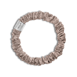 Super Ultra Thin 100% Mulberry Silk Scrunchie - Silver - NOCHKA