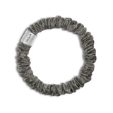 Super Ultra Thin 100% Mulberry Silk Scrunchie - Silver - NOCHKA