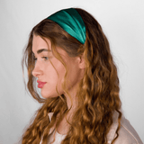 Teal Pure Silk Headband - NOCHKA
