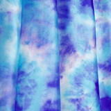 Tie Dye in Blue Print 100% Pure Mulberry Silk Fabric 19mm 54" Width Pre - Cut Silk Fabric - NOCHKA