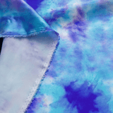 Tie Dye in Blue Print 100% Pure Mulberry Silk Fabric 19mm 54" Width Pre - Cut Silk Fabric - NOCHKA