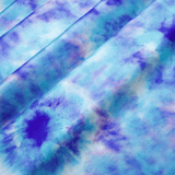 Tie Dye in Blue Print 100% Pure Mulberry Silk Fabric 19mm 54" Width Pre - Cut Silk Fabric - NOCHKA