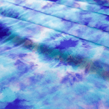 Tie Dye in Blue Print 100% Pure Mulberry Silk Fabric 19mm 54" Width Pre - Cut Silk Fabric - NOCHKA