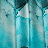 Turquoise Tie - Dye Print 100% Pure Mulberry Silk Fabric 19mm 54" Width Pre - Cut Silk Fabric - NOCHKA