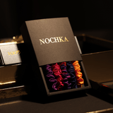 Vibrant Colors Ultra - Skinny Silk Scrunchies (Set of 5) - NOCHKA