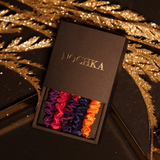Vibrant Colors Ultra - Skinny Silk Scrunchies (Set of 5) - NOCHKA