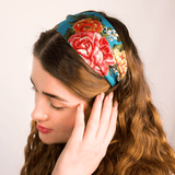 Vintage Floral Pure Silk Headband - NOCHKA