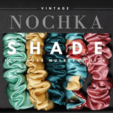 Vintage Style Shades Ultra - Skinny Silk Scrunchies (Set of 5) - NOCHKA