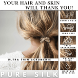 Wheat Shades Ultra - Skinny Silk Scrunchies (Set of 5) - NOCHKA