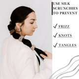 Wheat Shades Ultra - Skinny Silk Scrunchies (Set of 5) - NOCHKA