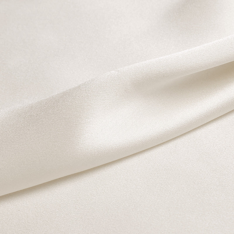 White 100% Pure Mulberry Silk Fabric 19mm 44" Width Pre - Cut Silk Fabric - NOCHKA