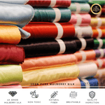 White 100% Pure Mulberry Silk Fabric 19mm Cut - to - Size Silk Fabric - NOCHKA