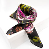 Wild Rose Mulbery Silk Square Scarf - NOCHKA