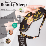 Wild Rose Pure Silk Sleep Mask - NOCHKA