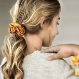 Yellow Shades of 3 Skinny Mulberry Silk Scrunchies | 100% Silk - NOCHKA