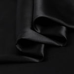 Black 100% Pure Mulberry Silk Fabric 19mm 44" Width Pre-Cut Silk Fabric
