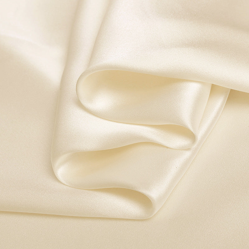 Ivory 100% Pure Mulberry Silk Fabric 19mm 44" Width Pre-Cut Silk Fabric
