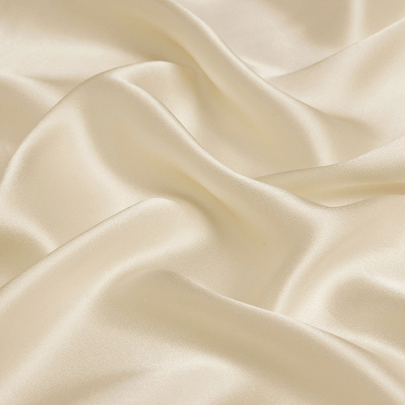 Ivory 100% Pure Mulberry Silk Fabric 19mm 44" Width Pre-Cut Silk Fabric
