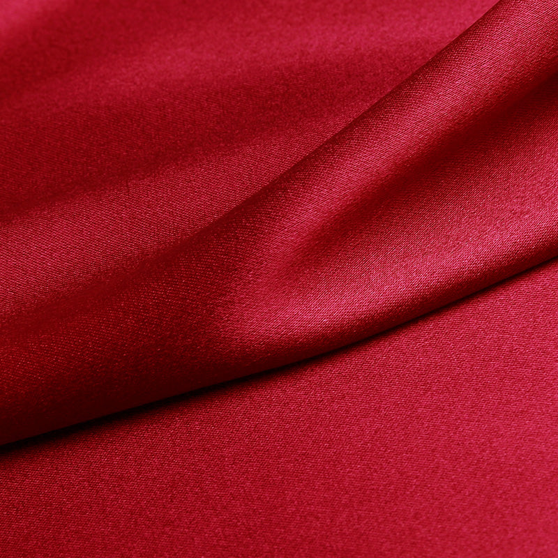 Crimson Red 100% Pure Mulberry Silk Fabric 19mm 44" Width Pre-Cut Silk Fabric
