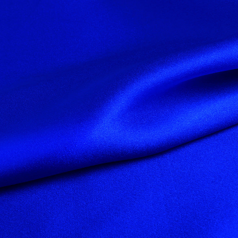 Royal Blue 100% Pure Mulberry Silk Fabric 19mm 44" Width Pre-Cut Silk Fabric
