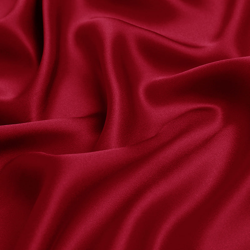 Chili Pepper Red 100% Pure Mulberry Silk Fabric 19mm 44" Width Pre-Cut Silk Fabric
