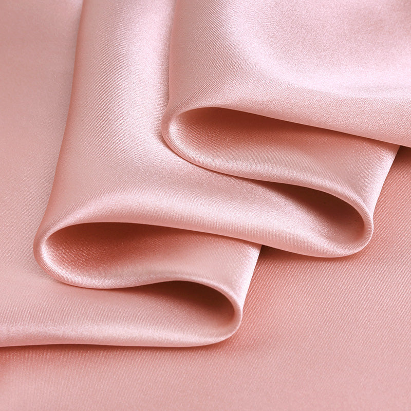 Pale Blush 100% Pure Mulberry Silk Fabric 19mm 44" Width Pre-Cut Silk Fabric
