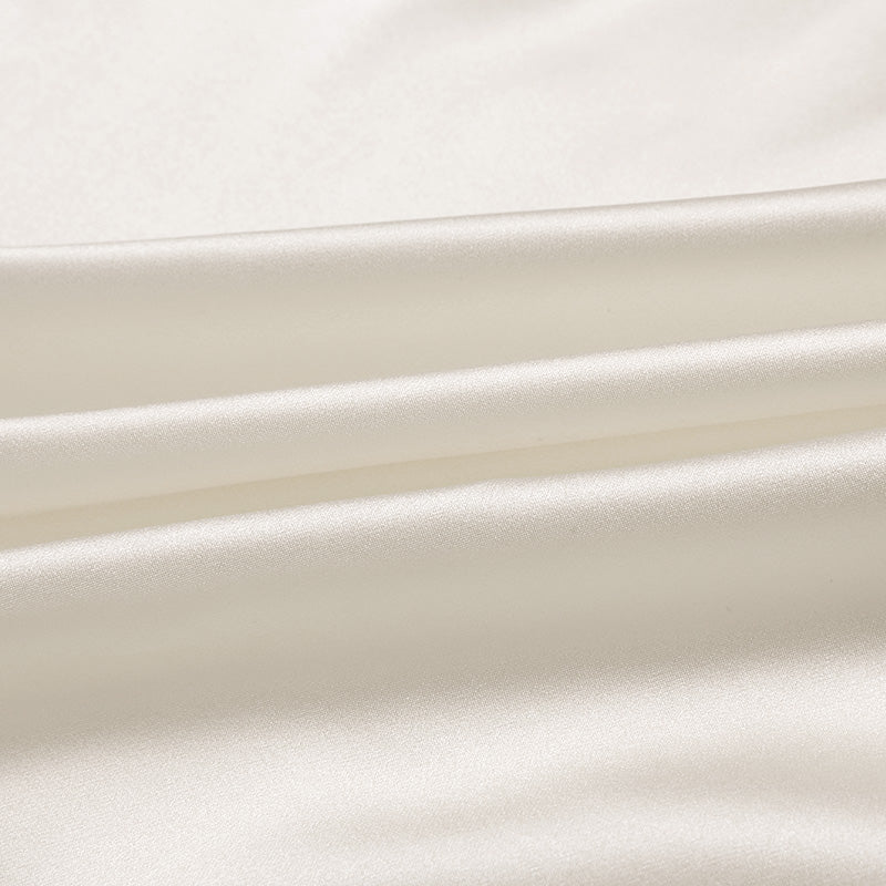 White 100% Pure Mulberry Silk Fabric 19mm 44" Width Pre-Cut Silk Fabric
