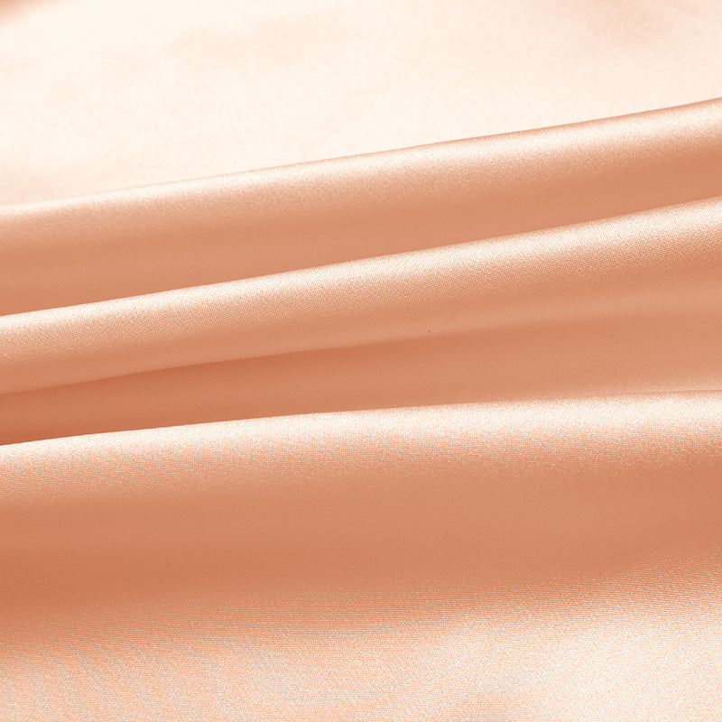 Light Peach 100% Pure Mulberry Silk Fabric 19mm 44" Width Pre-Cut Silk Fabric
