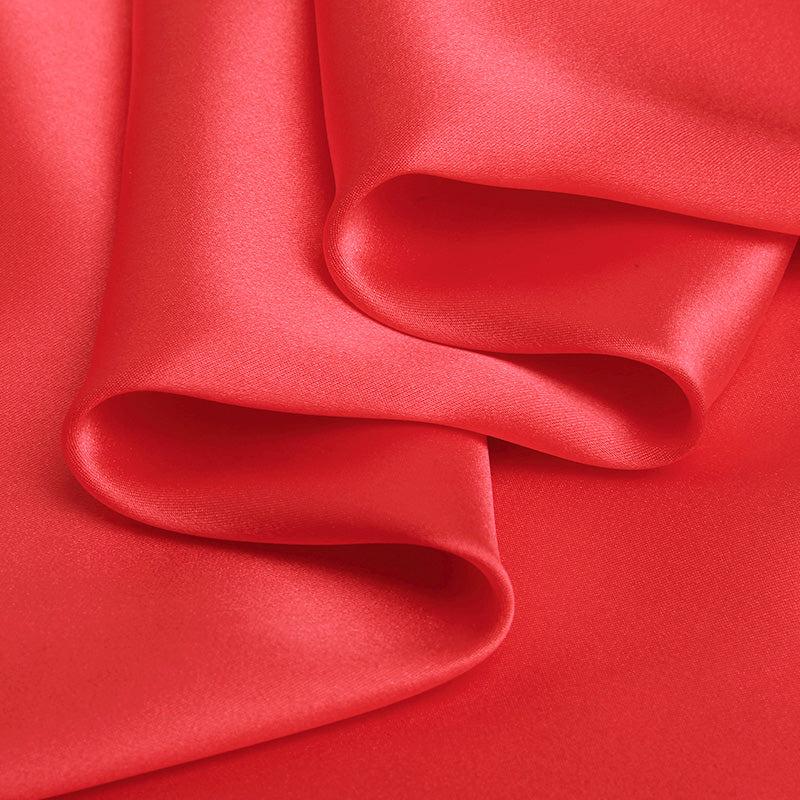 Coral 100% Pure Mulberry Silk Fabric 19mm 44" Width Pre-Cut Silk Fabric
