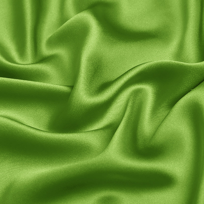 Lime 100% Pure Mulberry Silk Fabric 19mm 44" Width Pre-Cut Silk Fabric
