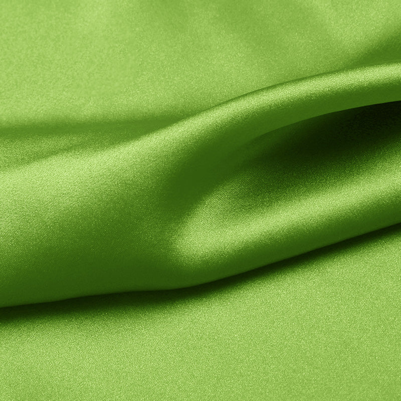 Lime 100% Pure Mulberry Silk Fabric 19mm 44" Width Pre-Cut Silk Fabric
